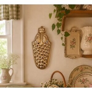 Vintage METAL COPPER Grape Cluster Jello Mold Wall Hanging Granny Cottage Core